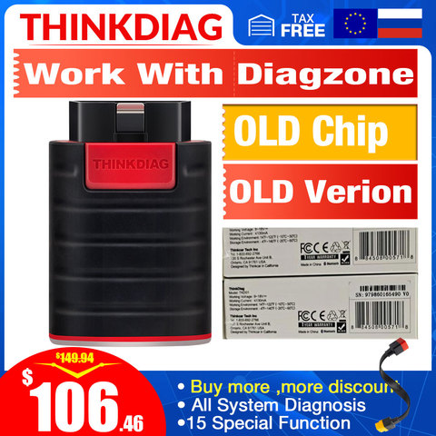 Vieux travail de Thinkdiag de démarrage pour le système complet OBD2 de Diagzone outil de Diagnostic 15 services de réinitialisation lancement de PK outils Easydiag obd2 ► Photo 1/6