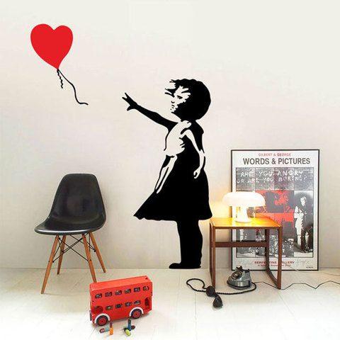 Autocollants muraux en vinyle avec ballon, 3B26, décoration de maison, chambre d'enfants, décoration de chambre à coucher, fresques d'art Graffiti ► Photo 1/6