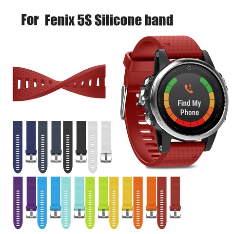 ANBEST 20mm largeur remplacement Silicone bracelet de montre pour Fenix 5S bracelet de montre facile à adapter bracelet pour Fenix 6S/6S Pro/5S Plus ceinture ► Photo 1/6