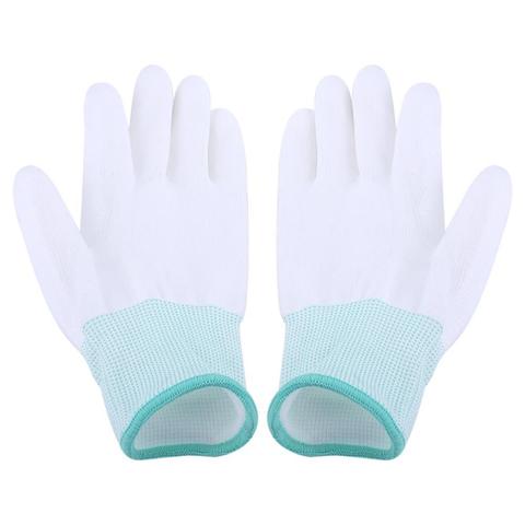 1 paire antistatique antidérapant gant PU enduit doigt partie propre gants tricoté antistatique gant pour PC ordinateur téléphone réparation S-L ► Photo 1/6