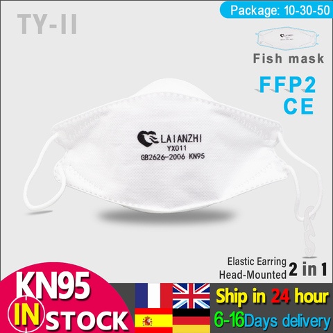 LAIANZHI – masque facial FFP2 KN95, protection CE pm2.5, pour l'hygiène, pour le sport, livraison rapide ► Photo 1/6