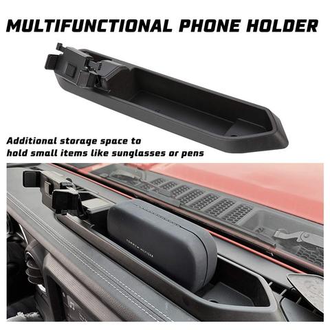 Support de montage pour téléphone avec boîte de rangement, adapté aux modèles Jeep Wrangler JL 2022 et 2022 pour téléphones et Mini tablettes ► Photo 1/6