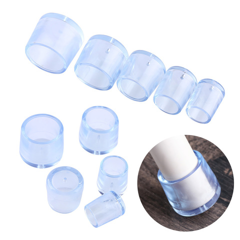 4 pièces/ensemble meubles Table chaise jambières pieds tampons protecteurs de sol à fond rond Silicone tasses antidérapantes couvre ► Photo 1/6