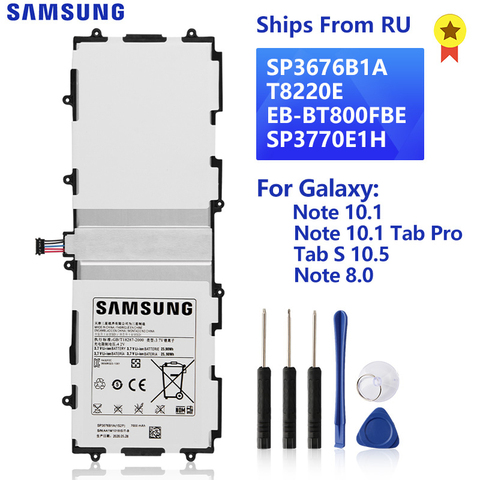 Batterie D'origine SAMSUNG SP3676B1A Pour Samsung Galaxy Note 10.1 GT-N8000 P7500 P600 SM-T520 Tab S 10.5 T800 Note 8.0 GT-N5100 ► Photo 1/6