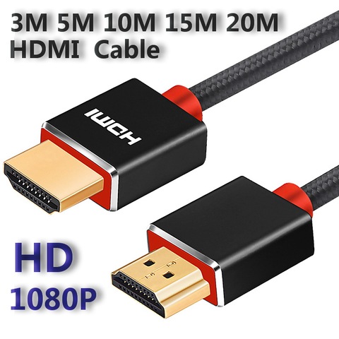 Shuliancable HDMI câble haute vitesse 1080P 3D plaqué or séparateur commutateur pour HDTV ordinateur portable XBOX ordinateur 1m 2m 3m 5m 10m 15m 20m ► Photo 1/6