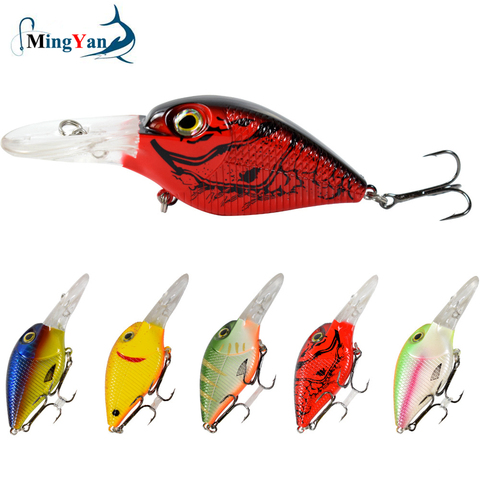 5 couleurs manivelle plongée Wobblers Minnow pêche leurre dur appâts 9.5cm 18g appât artificiel haute qualité matériel de pêche ► Photo 1/6