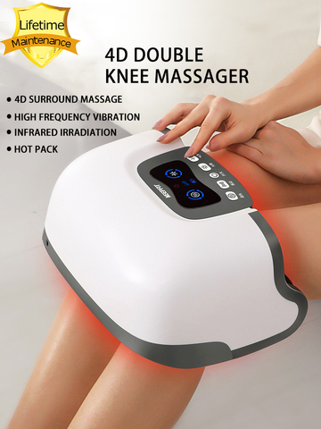 4D Double genou masseur infrarouge chauffage Massage haute fréquence Vibration effet magnétique genou thérapie Instrument ► Photo 1/5