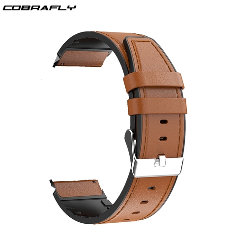 Cobrafly 22MM DT95 montre intelligente Bracelet en cuir Bracelet en métal ceinture Sport Fitness Bracelet accessoires pour L11 L13 L15 L16 DT98 ► Photo 1/6