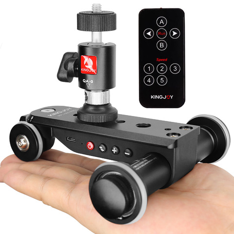 KINGJOY PPL-06SPRO caméra curseur Dolly voiture Rail systèmes Time Lapse électrique motorisé Dolly voiture pour appareil photo téléphone caméscope Dslr ► Photo 1/6