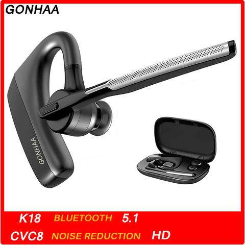 Écouteurs Bluetooth sans fil Bluetooth casque HD avec CVC8.0 double Microphone fonction de réduction du bruit adapté au téléphone intelligent ► Photo 1/6