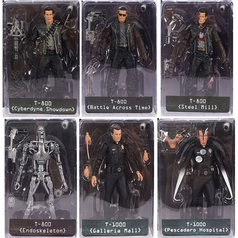 NECA Terminator Jugement Jour T-800 Endosquelette T-1000 PVC Figurine À Collectionner Modèle Jouets ► Photo 1/6