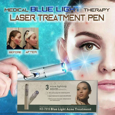 1 pièces Portable bleu thérapie de la lumière acné Laser stylo peau taches enlèvement stylo Anti varices araignée veine gomme traitements ► Photo 1/6