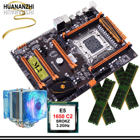 Huanzhi-carte mère gaming X79, avec processeur à fente M.2, Xeon E5 1650 C2 avec refroidisseur RAM 16 go (4x4G) REG ECC, réduction ► Photo 1/6