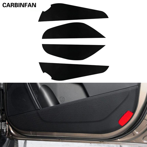 Autocollant de protection Anti-coup de pied pour intérieur de porte latérale de voiture, en fibre de carbone, pour Kia Sportage 2011 2012 2013 2014 ► Photo 1/6