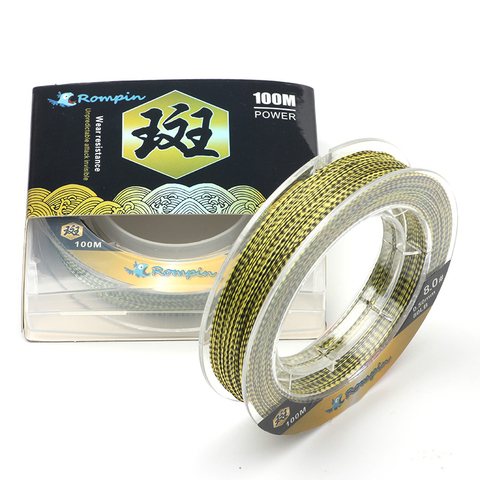 Rompin-ligne de pêche tressée PE, 4 brins, matériel de pêche, drapeau de camouflage à Multifilament, 10-80lb, 100M ► Photo 1/6