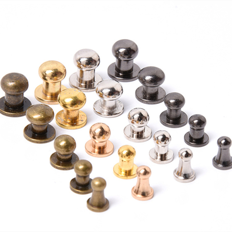 Rivets pour boutons en alliage de Zinc en métal, bricolage artisanal et produit cuir, sacs, Rivets tête de moine pointes pour décoration pour clous, boucles pour ongles, 40 ensembles ► Photo 1/6