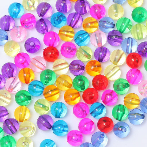 Perles rondes brillantes, en porcelaine acrylique, transparentes, bleues et blanches, accessoires bricolage, fait à la main ► Photo 1/6