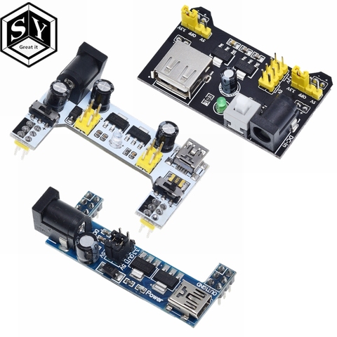 1 pièce Module d'alimentation de planche à pain/mb102 blanc planche à pain dédié Module d'alimentation 2 voies 3.3V 5V MB-102 sans soudure planche à pain ► Photo 1/6