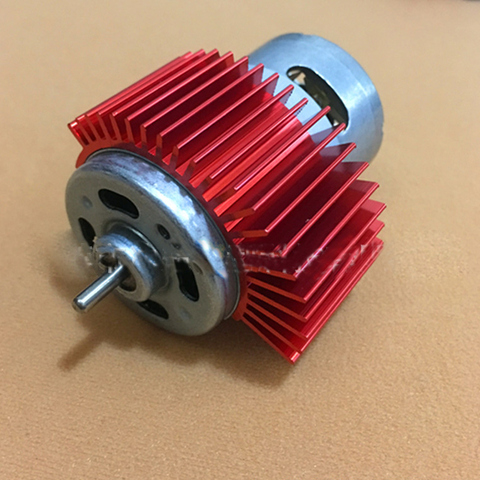 Dissipateur thermique de refroidissement de moteur en aluminium CNC, ventilé par le haut, 540 545 550 pour 1/10 RC voiture bateau réparation outil pièces de rechange ► Photo 1/6