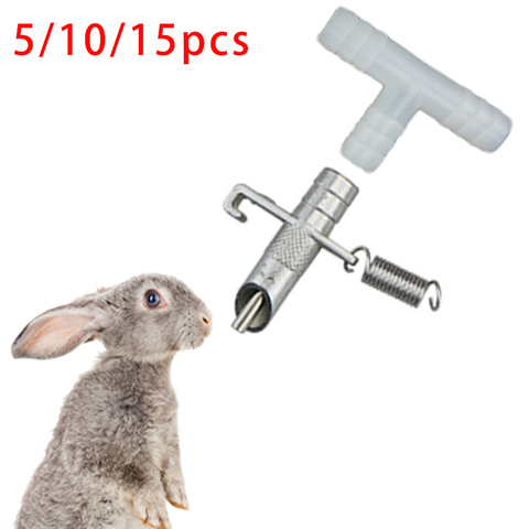 Abreuvoir automatique pour tétines de lapin, 5/10/15 pièces, abreuvoir pour rongeurs, outils pour boire des tétines ► Photo 1/6