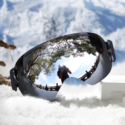 Lunettes de Ski professionnelles hommes lentille UV400 adulte anti-buée Snowboard Ski lunettes femmes Ultra-léger hiver neige lunettes ► Photo 1/6