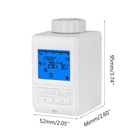 Baisse en gros Programmable Thermostat minuterie TRV radiateur vanne actionneur régulateur de température livraison directe ► Photo 1/5