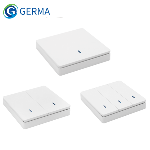 GERMA – panneau de plafonnier mural intelligent, 1/2/3 boutons, 433Mhz, avec interrupteur sans fil, télécommande RF, 110/220V, récepteur RF ► Photo 1/6