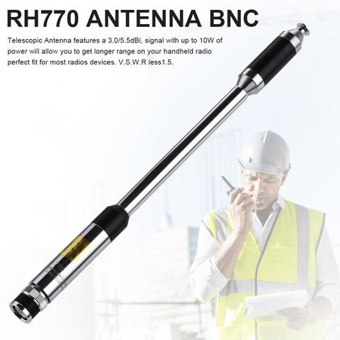 Antenne RH770 BNC antenne talkie-walkie 144/430Mhz 3.0/5.5dBi 20W antenne télescopique HT/Scanner ► Photo 1/6