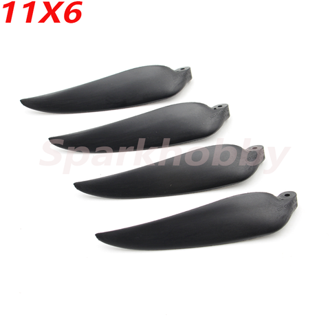 2 paires/4 pièces Sparkhobby 11x6 1160 lame d'hélice pliante précision pour RC alimenté planeur avion Multirotor quadrirotor pièces ► Photo 1/6