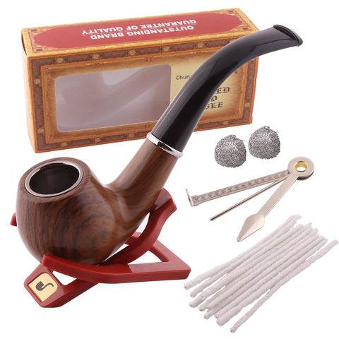 Pipe en résine pour fumer, tabac, broyeur classique, en bois, pour fumer, herbe, filtre, cadeau pour fumer, accessoires ► Photo 1/6