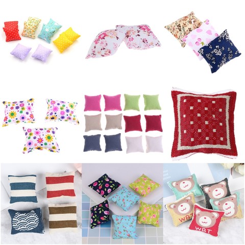 1/2/3 pièces coussins d'oreiller pour canapé canapé lit 1/12 maison de poupée Miniature meubles jouets sans canapé chaise bébé cadeaux de noël ► Photo 1/6