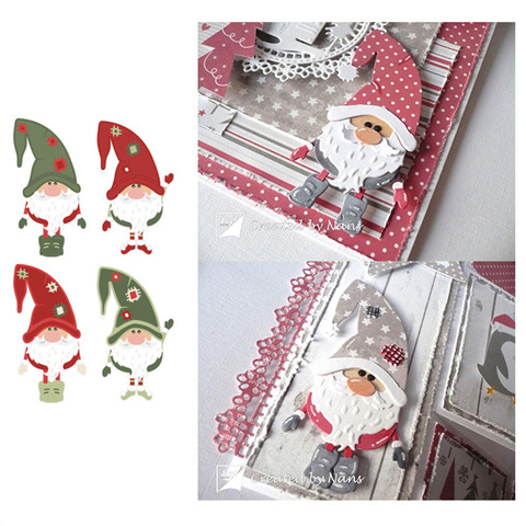 Ensemble père noël matrices de découpe en métal, pochoir Scrapbooking gaufrage 2022 nouveaux timbres artisanaux de noël ► Photo 1/5