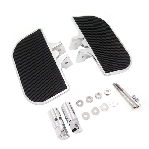 Pièces de moto Chrome passager Mini plancher arrière pied de lit chevilles pour harley-davidson Electra glisse Softail gros garçon ► Photo 1/6