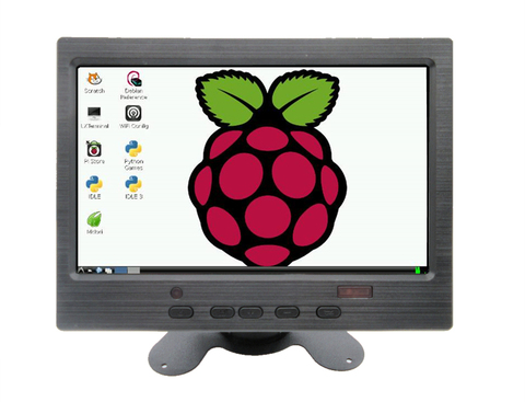 Moniteur Portable multifonction 7 pouces, HD, HDMI, VGA, AV, 1024x600, pour mini ordinateur, Raspberry Pi 1 2 3 4, banane/Orange ► Photo 1/6