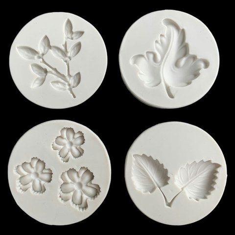 Nouveau gâteau bordure Silicone fleur feuille Fondant moule gâteau décoration outil Cupcake chocolat bonbons argile moules cuisine cuisson moules ► Photo 1/6