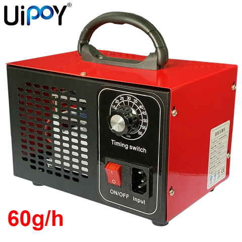 Générateur d'ozone Portable 60 g/h, ozoniseur, purificateur d'air, stérilisateur avec interrupteur de synchronisation, machine pour éliminer les odeurs ► Photo 1/6