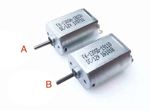 Moteur de pliage de rétroviseur de voiture à balais de carbone, arbre D FK-130SH-18150 FK-130SD-19110 130 arbre plat 12V modèle à grande vitesse 1 pièce ► Photo 1/6