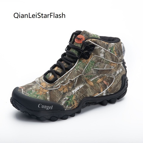 Nouveau camouflage bottes tactiques hommes imperméable à l'eau militaire bottes tactiques en plein air chaussures de Combat Trekking baskets homme randonnée bottes de chasse ► Photo 1/6