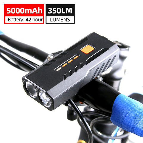 Lampe frontale de vélo étanche IP65, capteur de lumière intelligent USB, phare pour vtt, cyclisme sur route, 2400mAh, 5000mAh ► Photo 1/6