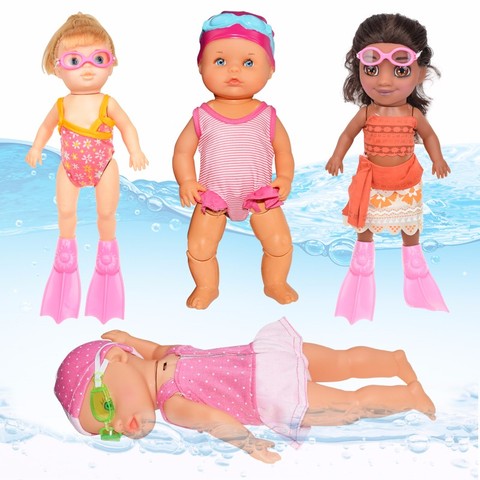 Poupée de natation pour bébé, étanche, éducatif, intelligente, électrique, articulée, mobile, jouets pour nourrissons, pour filles ► Photo 1/6