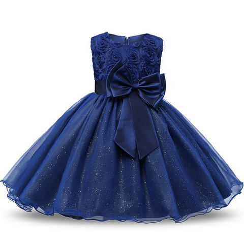 Princesse fille robe de mariage fête d'anniversaire robes pour enfants Costume avec nœud bal robe de bal élégante robe de fête pour les filles ► Photo 1/6