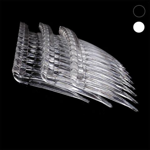 Pince à cheveux en plastique fantaisie pour bricolage, 7x5cm, 15 dents, peigne pour mariage, porte-voile pour femme, outil de coiffure Transparent, LX9E ► Photo 1/5