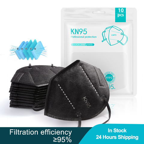 FFP2 FFP3 masques adaptables contre la Pollution masque respirant sécurité non tissé Earloop KN95 niveau de Protection masque de Protection masque ► Photo 1/6