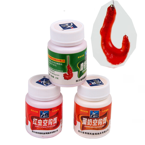 25g l'appât Musc Crème rouge ver de pêche carpfish appâts vivants pêche en rivière alimentaire vitesse fournisseur 3 PCS/lot ► Photo 1/6