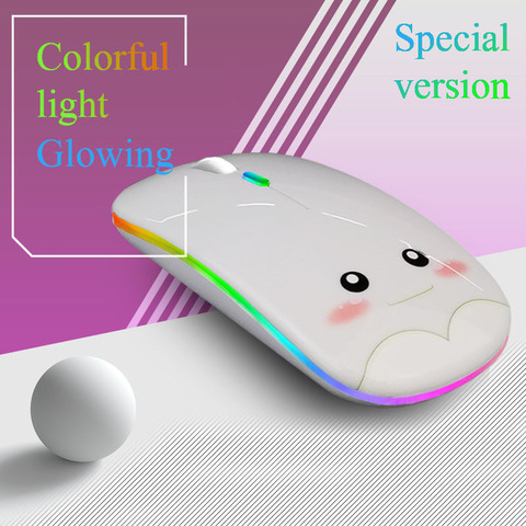 Souris d'ordinateur de bureau souris sans fil pour fille mignon silencieux ordinateur portable souris optique rechargeable mode muet souris pour ordinateur portable ► Photo 1/6