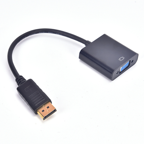 Adaptateur Port d'affichage DisplayPort 1080P DP vers VGA, câble mâle vers femelle, convertisseur pour ordinateur portable, moniteur HDTV, projecteur ► Photo 1/4