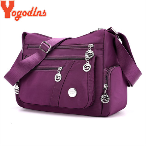 Yogodlns – sac à main en Nylon imperméable pour femmes, sacoche à bandoulière, grande capacité, sac de voyage ► Photo 1/6