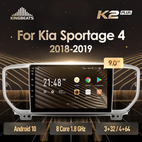 KingBeats Android 10 octa-core unité de tête HU 4G en tableau de bord autoradio multimédia lecteur vidéo Navigation GPS pour Kia Sportage 4 QL 2022 aucun dvd 2 din Double Din Android autoradio 2din DDR4 ► Photo 1/6