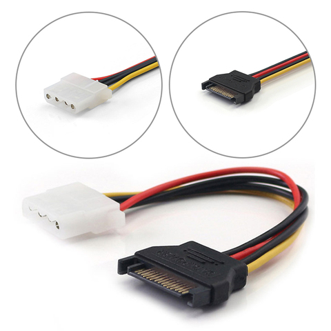 Câble d'extension d'alimentation SATA série ATA 15pin mâle à Molex IDE 4pin/6PIN alimentation femelle pour disque dur HDD disque dur ► Photo 1/6