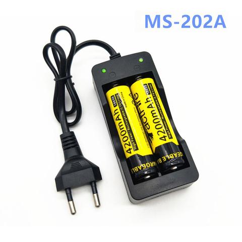 18650 chargeur de batterie AU/ue Plug 2 fentes Smart Charge sécurité Charge rapide 18650 Li-ion chargeur de batterie Rechargeable ► Photo 1/6